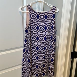 Sage sleeveless dress with zip up back Size Large